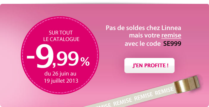 Pas de soldes chez Linnea, mais profitez sur tout le site